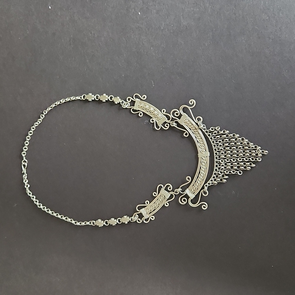 Argentinean Metalwork Necklace Brass tone